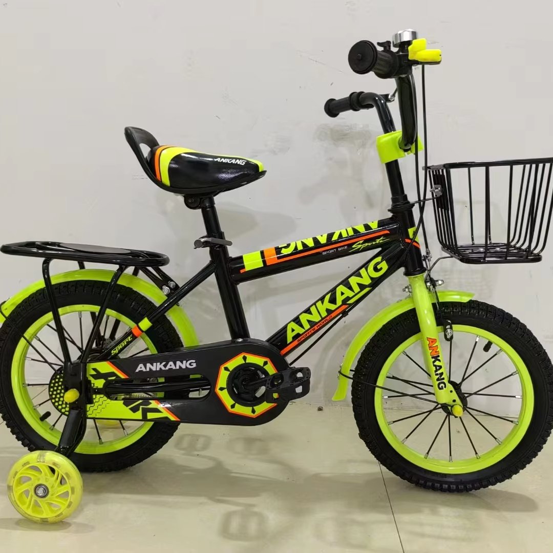 Hotsale 12-20 Inches Training Wheels for Kids Male Female Baby 3-5-8 Years Carbon Steel Front Rear Double Brakes Ordinary Pedal